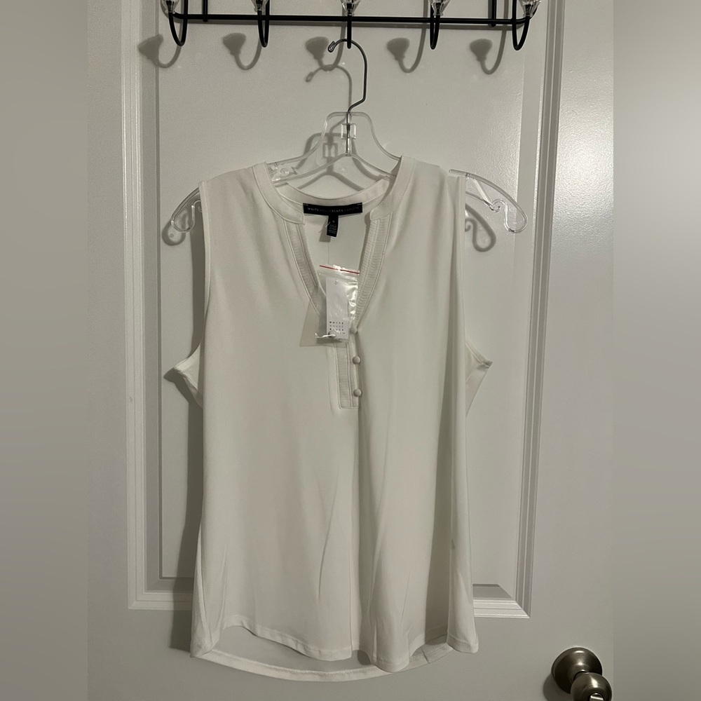 White   White House Black Market Sleeveless Top